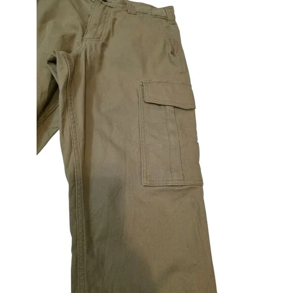 Carhartt Pants Mens 32x30 Dark Khaki Relaxed Fit Straight Canvas Cargo Work Pant - Picture 5 of 12